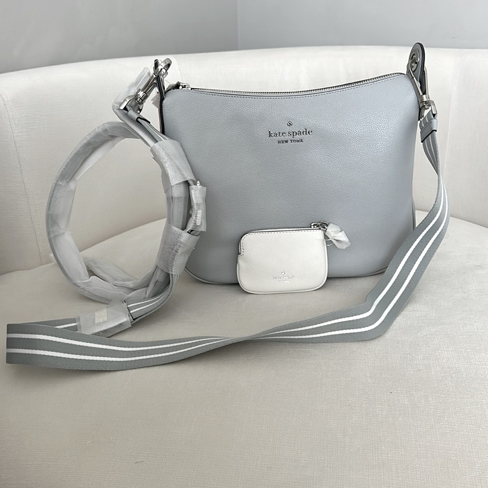 NWT Kate Spade Light Gray Shoulder Bag